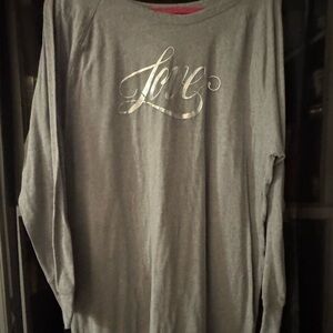Victoria’s Secret Gray Long Sleeve Pajama Shirt